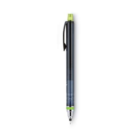 uni-ball KuruToga Mechanical Pencil, 0.7 mm, HB (#2), Black Lead, Black/Green Barrel (1858549)