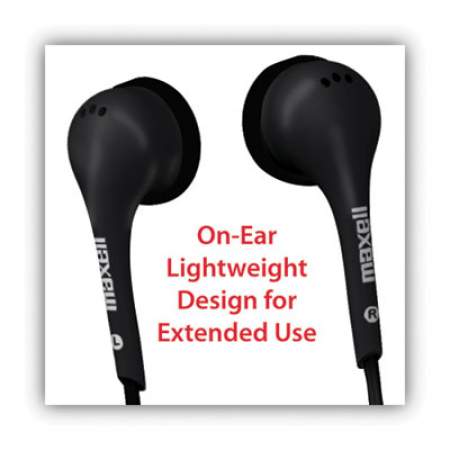 Maxell EB125 Earbud with MIC, Black (199930)