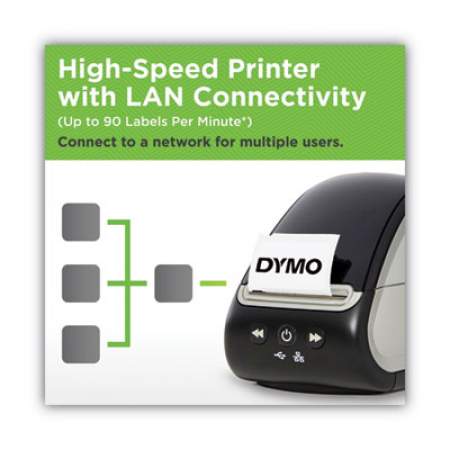 DYMO LabelWriter 550 Turbo Series Label Printer, 90 Labels/min Print Speed, 5.34 x 7.38 x 8.5 (2112553)
