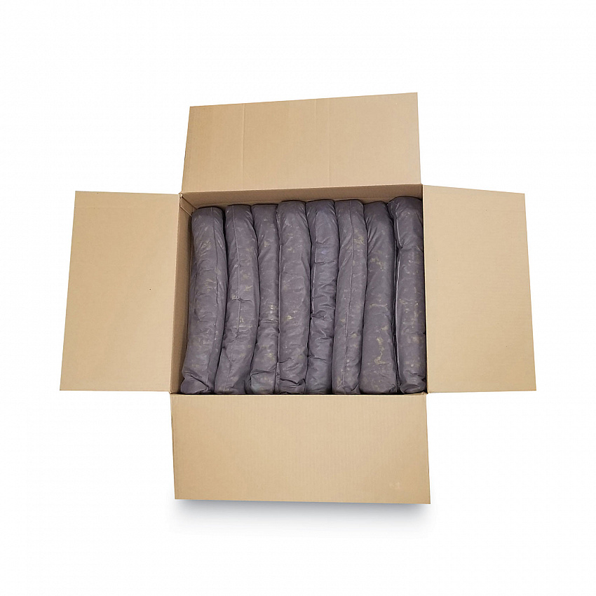 TASKBrand Industrial Universal Sorbent Sock, 0.65 gal, 3" Diameter x 48" Length, 40/Carton (ASACBS)
