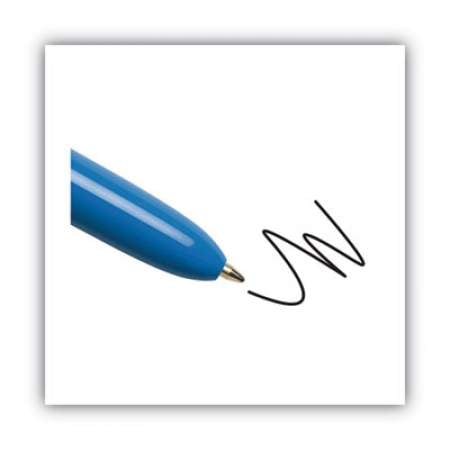BIC 4-Color Multi-Function Ballpoint Pen, Retractable, Medium 1 mm, Black/Blue/Green/Red Ink, Blue Barrel (MM11)