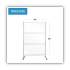 MasterVision Protector Series Mobile Glass Panel Divider, 49 x 22 x 69, Clear/Aluminum (DSP123046)