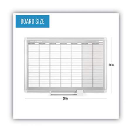 MasterVision Weekly Planner, 36x24, Aluminum Frame (GA0396830)