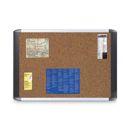MasterVision Tech Cork Board, 36x48, Silver/Black Frame (MVI050501)