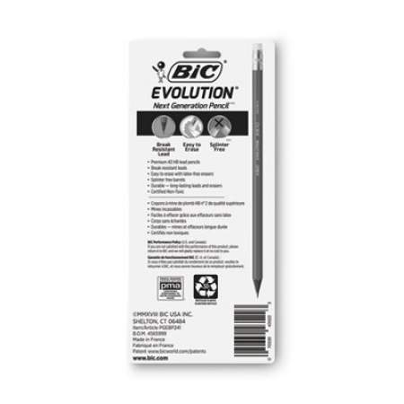 BIC Evolution Pencil, HB (#2), Black Lead, Gray Barrel, 24/Pack (PGEBP241)