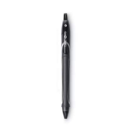 BIC Gel-ocity Quick Dry Gel Pen, Retractable, Medium 0.7 mm, Black Ink, Black Barrel, Dozen (RGLCG11BK)