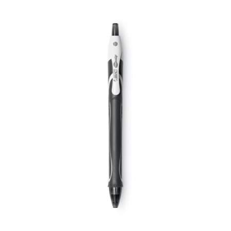 BIC Gel-ocity Quick Dry Gel Pen, Retractable, Fine 0.5 mm, Black Ink, Black Barrel, Dozen (RGLCGF11BK)