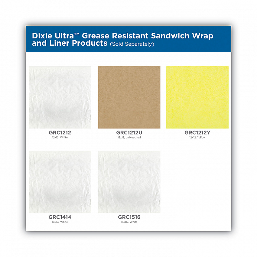 All-Purpose Food Wrap, Dry Wax Paper, 12 x 12, White, 1,000 Sheets/Pack, 5 Packs/Carton (GRC1212)