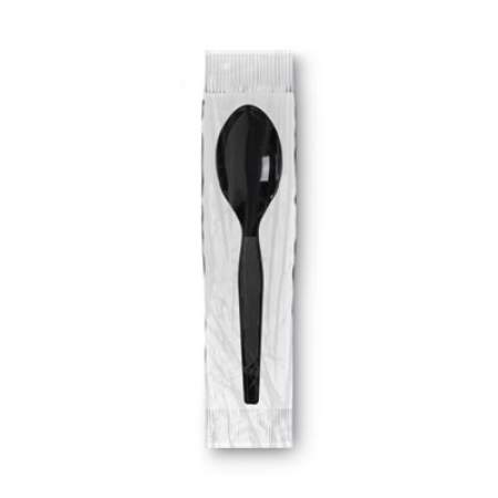 Dixie GrabN Go Wrapped Cutlery, Teaspoons, Black, 90/Box (TM5W540PK)