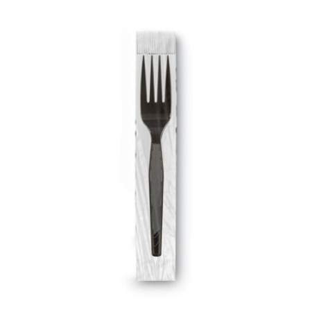 Dixie GrabN Go Wrapped Cutlery, Forks, Black, 90/Box, 6 Box/Carton (FM5W540)