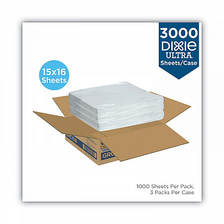 All-Purpose Food Wrap, Dry Wax Paper, 15 x 16, White, 1,000 Sheets/Pack, 3 Packs/Carton (GRC1516)