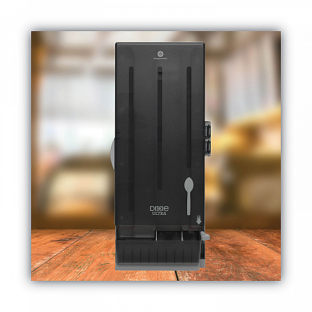 SmartStock Dining Utensil Dispenser, Holds 120 Spoons, 10 x 8.78 x 24.75, Translucent Black (SSSD120)