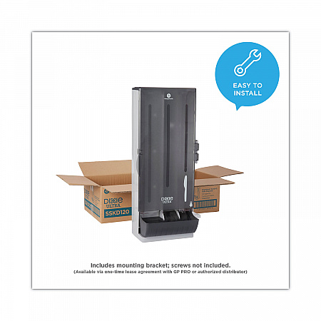 SmartStock Dining Utensil Dispenser, Holds 120 Knives, 10 x 8.78 x 24.75, Translucent Black (SSKD120)