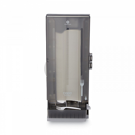 SmartStock Dining Utensil Dispenser, Holds 120 Forks, 10 x 8.78 x 24.75, Smoke (SSFPD120)