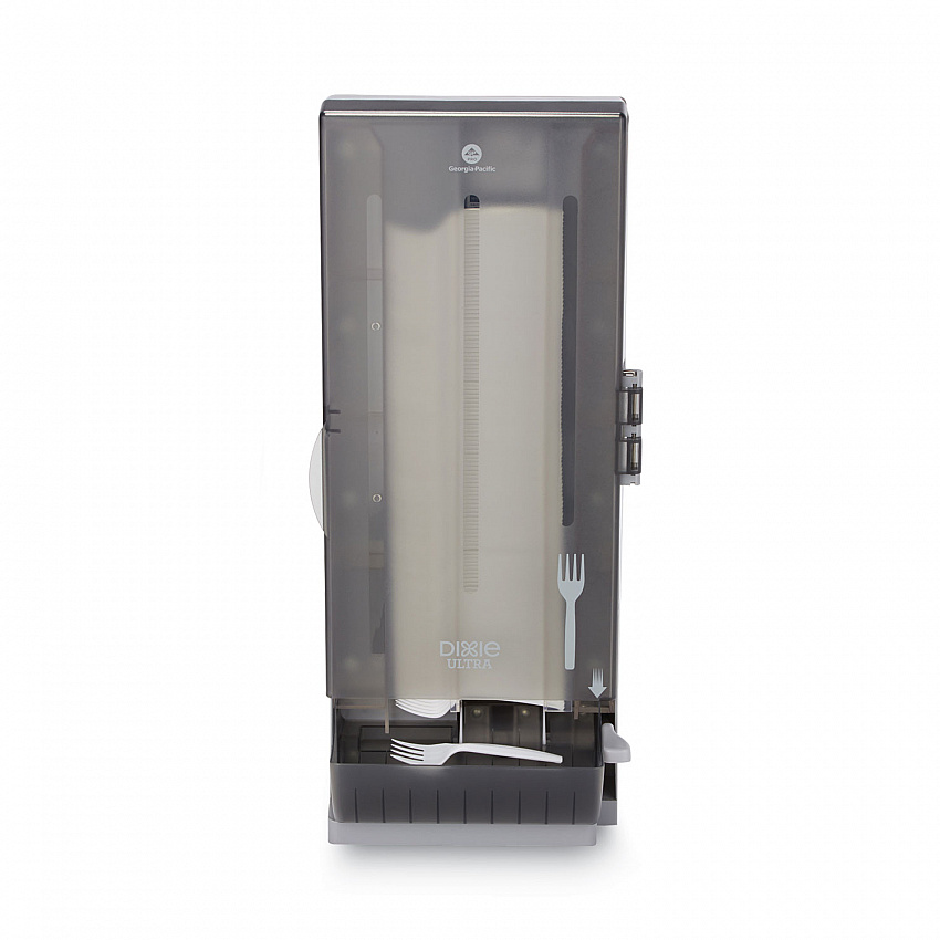 SmartStock Dining Utensil Dispenser, Holds 120 Forks, 10 x 8.78 x 24.75, Smoke (SSFPD120)