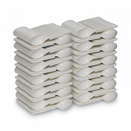 SmartStock Plastic Cutlery Refill, Series-B, Mediumweight Spoon, White, 40/Pack, 24 Packs/Carton (SSS21P)