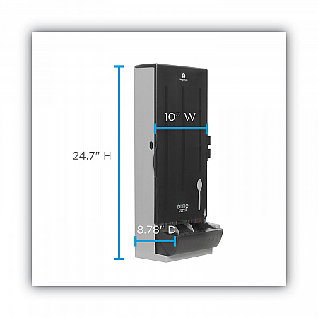 SmartStock Dining Utensil Dispenser, Holds 120 Spoons, 10 x 8.78 x 24.75, Translucent Black (SSSD120)