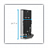 SmartStock Dining Utensil Dispenser, Holds 120 Spoons, 10 x 8.78 x 24.75, Translucent Black (SSSD120)