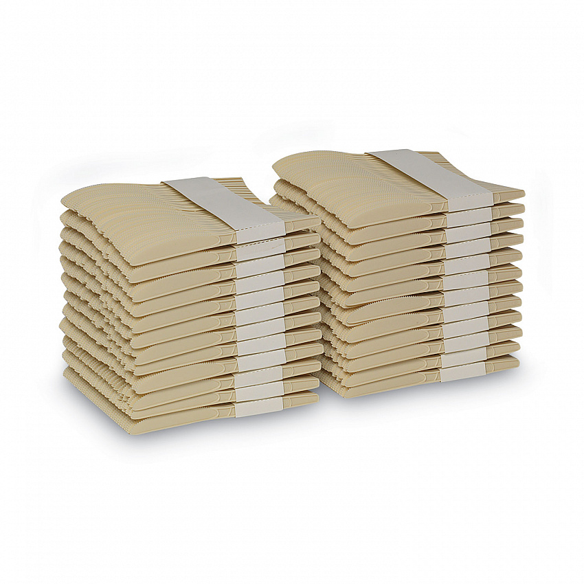 SmartStock Plastic Cutlery Refill, Series-O, Mediumweight Knife, Beige, 40/Pack, 24 Packs/Carton (SSK11B)