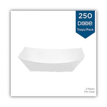 Dixie Kant Leek Polycoated Paper Food Tray, 3 lb Capacity, 5.88 x 8.4 x 2, White, 250/Pack, 2/Pack/Carton (KL300W8)