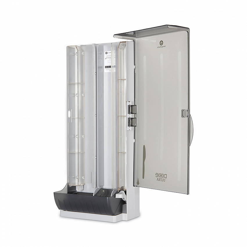 SmartStock Dining Utensil Dispenser, Holds 120 Knives, 10 x 8.78 x 24.75, Smoke (SSKPD120)