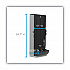 SmartStock Dining Utensil Dispenser, Holds 120 Forks, 10 x 8.78 x 24.75, Translucent Black (SSFD120)