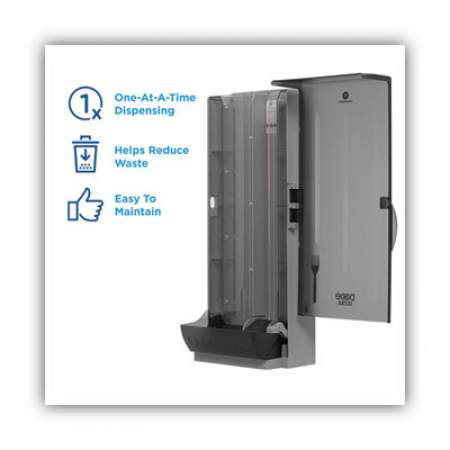 Dixie SmartStock Mediumweight Polystyrene Dispenser, Fork, 10 x 8.78 x 24.75, Smoke (SSFD120)