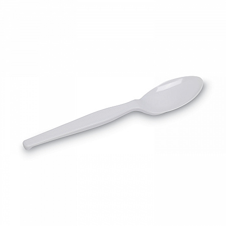 Individually Wrapped Mediumweight Polystyrene Cutlery, Spoon, Plastic, White, 1,000/Carton (TM23C7)