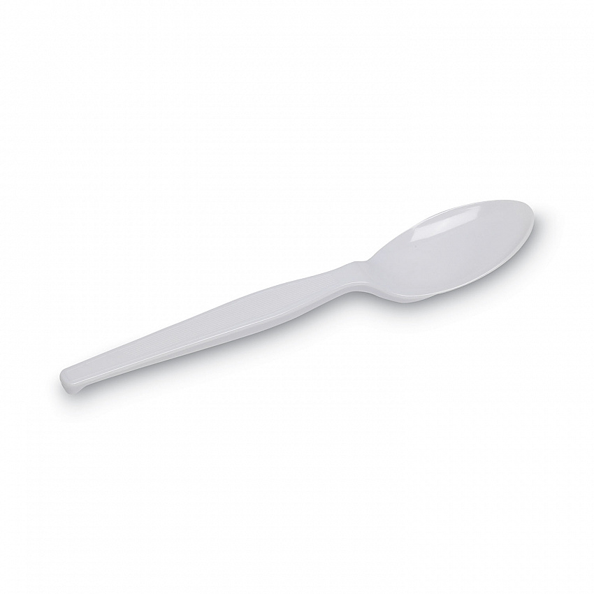 Individually Wrapped Mediumweight Polystyrene Cutlery, Spoon, Plastic, White, 1,000/Carton (TM23C7)