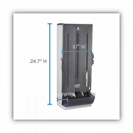 SmartStock Dining Utensil Dispenser, Holds 120 Knives, 10 x 8.78 x 24.75, Translucent Black (SSKD120)