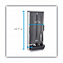 SmartStock Dining Utensil Dispenser, Holds 120 Knives, 10 x 8.78 x 24.75, Translucent Black (SSKD120)