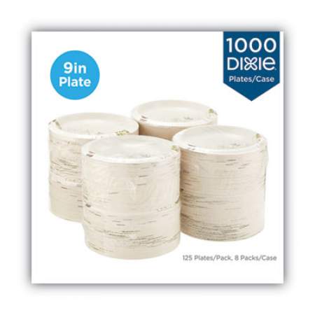 Dixie Pathways Soak-Proof Shield Mediumweight Paper Plates, 8.5" dia, Green/Burgundy, 1,000/Carton (UX9PATH)