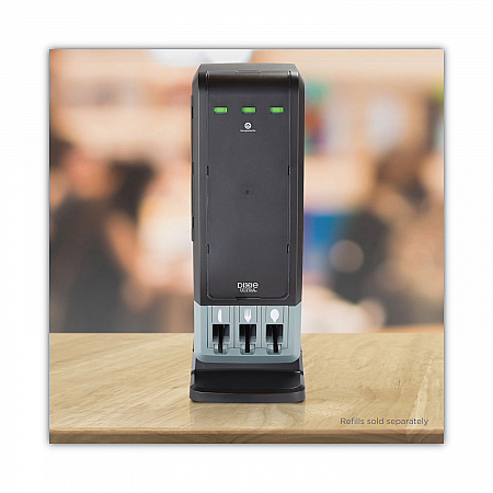 SmartStock Tri-Tower Dispenser, Holds Forks/Knives/Spoons, 13.16 x 16.07 x 31.03, Black/Gray (DUSSTDSP3)