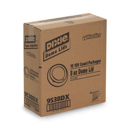 Dixie Drink-Thru Lid, Fits 8oz Hot Drink Cups, Fits 8 oz Cups, White, 1,000/Carton (9538DX)