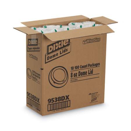 Dixie Drink-Thru Lid, Fits 8oz Hot Drink Cups, Fits 8 oz Cups, White, 1,000/Carton (9538DX)
