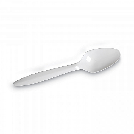Plastic Cutlery, Mediumweight Spoon, White, 1,000/Carton (PTM21)