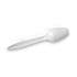 Dixie Plastic Cutlery, Mediumweight Teaspoons, White, 1,000/Carton (PTM21)