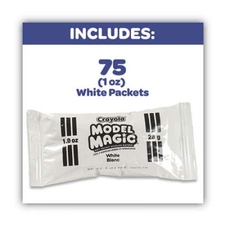 Crayola Model Magic Modeling Compound,1 oz Packs, 75 Packs, White, 6 lbs 13 oz (236001)