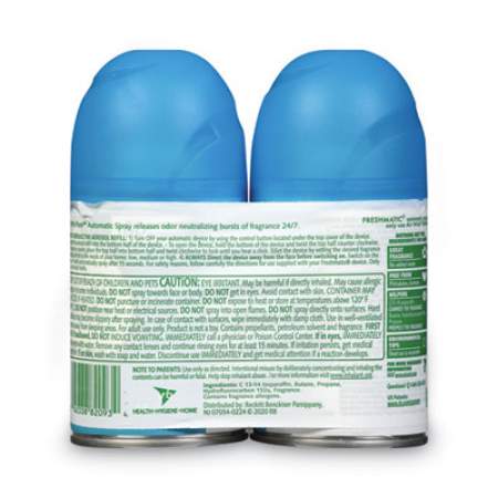 Air Wick Freshmatic Ultra Automatic Spray Refill, Fresh Waters, 5.89 oz Aerosol Spray, 2/Pack (82093PK)