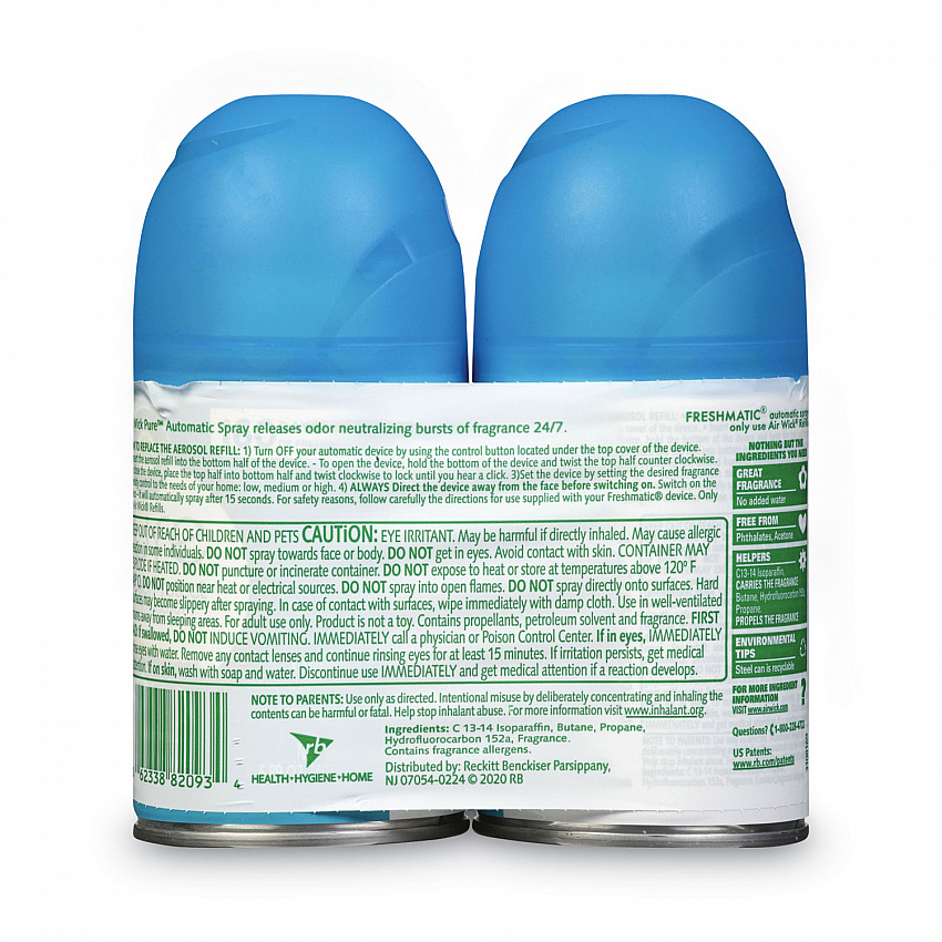 Freshmatic Ultra Spray Refill, Fresh Waters, 5.89 oz Aerosol Spray, 2/Pack, 3 Packs/Carton (82093CT)