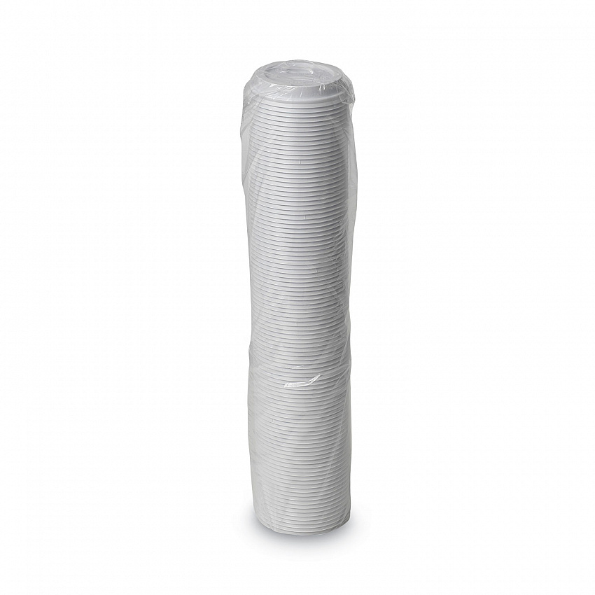 Dome Drink-Thru Lids, Fits 10 oz to 20 oz Dixie Hot Cups, Plastic, White, 100/Pack (D9542PK)