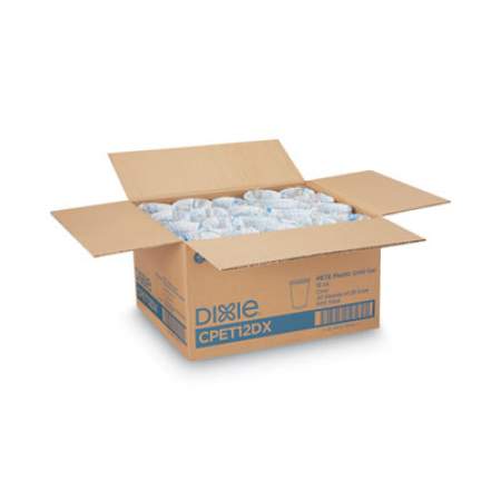 Dixie Clear Plastic PETE Cups, 12 oz, 25/Sleeve, 20 Sleeves/Carton (CPET12DX)
