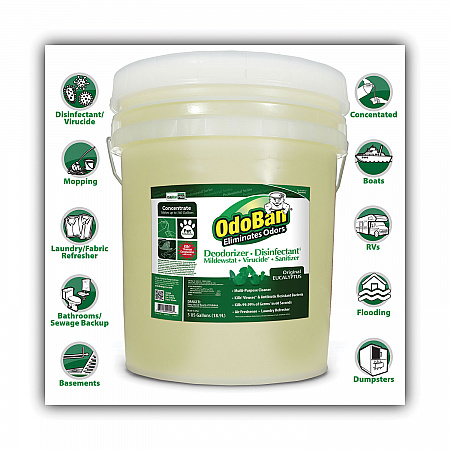 Concentrated Odor Eliminator and Disinfectant, Eucalyptus, 5 gal Pail (9110625G)