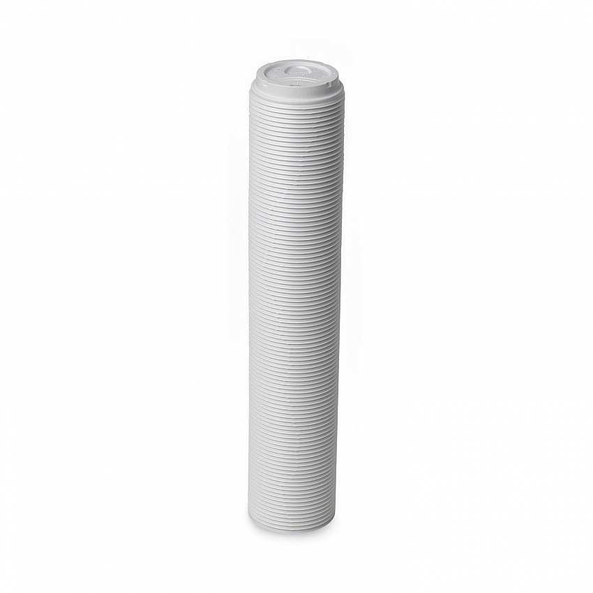 Sip-Through Dome Hot Drink Lids, Fits 10 oz Hot Cups, Plastic, White, 100/Pack (DL9540)