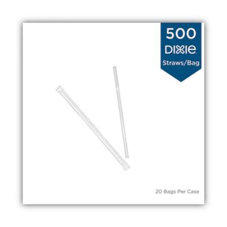 Dixie Wrapped Flex Straws, 7.75", Polypropylene, White, 10,000/Carton (FXW7)