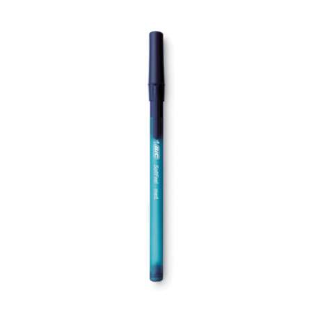 BIC Soft Feel Ballpoint Pen, Stick, Medium 1 mm, Blue Ink, Blue Barrel, Dozen (SGSM11BE)
