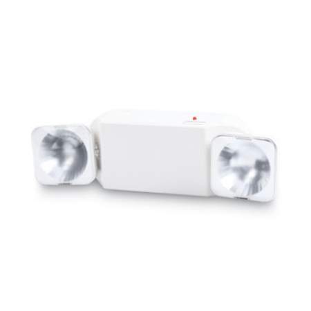 Tatco Swivel Head Twin Beam Emergency Lighting Unit, 12.75"w x 4"d x 5.5"h, White (70012)