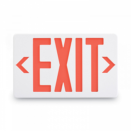 LED Exit Sign, Polycarbonate, 12.25 x 2.5 x 8.75, White (07230)