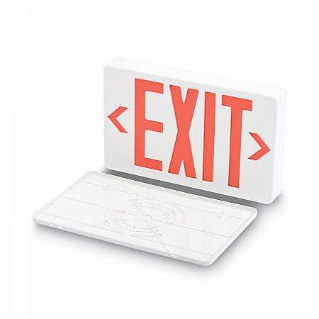 LED Exit Sign, Polycarbonate, 12.25 x 2.5 x 8.75, White (07230)