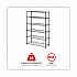 NSF Certified 6-Shelf Wire Shelving Kit, 48w x 18d x 72h, Black Anthracite (SW664818BA)
